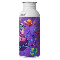 Babyhug Panda Theme Stainless Steel Color Changing Magic Bottle White|Leak Resistant|BPA Free|Rust Proof|600 ml