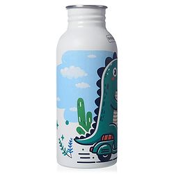 Babyhug Panda Theme Stainless Steel Color Changing Magic Bottle White|Leak Resistant|BPA Free|Rust Proof|600 ml