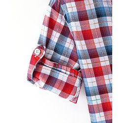 Babyhug Cotton Woven Full Sleeves Checks Shirt - Red White & Blue