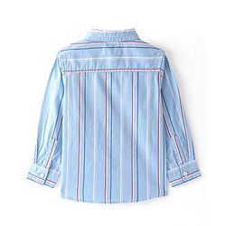 Babyhug Cotton Woven Full Sleeves Striped Shirt - Blue