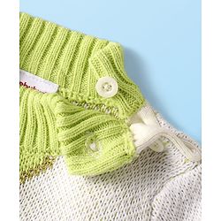Babyhug Knitted Full Sleeves Pullover Sweater With Heart Design - Off White