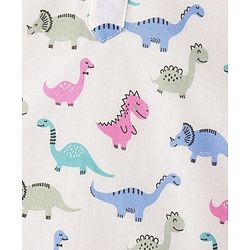 Babyhug 100% Cotton Woven Full Sleeves Dino Printed   Kurta & Dhoti Set - Cream