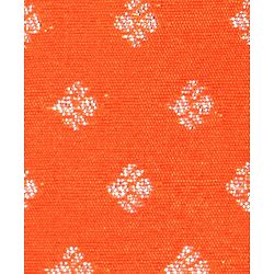 Babyhug Woven Sleeveless Foil Printed Choli Lehenga & Dupatta Set with Tassles & Lace Detailing - Orange