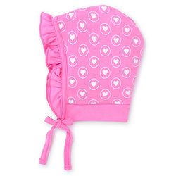 Babyhug 100% Cotton Bonnet Bonnet Caps With Hearts & Polka Dots Print Pack Of 2 - Light Green & Pink