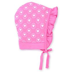 Babyhug 100% Cotton Bonnet Bonnet Caps With Hearts & Polka Dots Print Pack Of 2 - Light Green & Pink