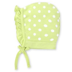Babyhug 100% Cotton Bonnet Bonnet Caps With Hearts & Polka Dots Print Pack Of 2 - Light Green & Pink