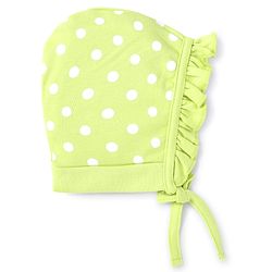 Babyhug 100% Cotton Bonnet Bonnet Caps With Hearts & Polka Dots Print Pack Of 2 - Light Green & Pink