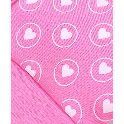 Babyhug 100% Cotton Bonnet Bonnet Caps With Hearts & Polka Dots Print Pack Of 2 - Light Green & Pink