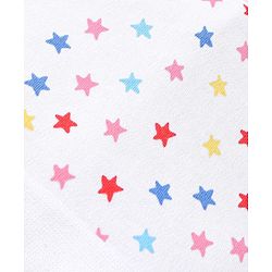 Babyhug 100% Cotton Knit Polka Dots Print Cap With Knot White - Diameter 9 cm