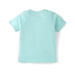Babyhug Disney Cotton Knit Full Sleeves Shirt & Lounge Pant Set With T-Shirt & Mickey Mouse Graphics - Light Blue
