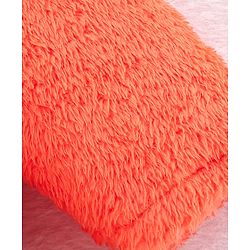 Babyhug Velour  Knit Full Sleeves Hooded Bath Robe With Ear Flaps - Orange