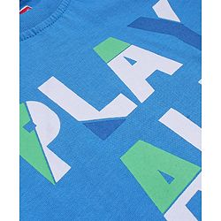Babyhug Cotton Woven Full Sleeves Shirt With Checks & Printed Inner Tee - Blue