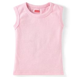 Babyhug Full Sleeves Solid Colour Thermal Pullover Vests & Pant Set - Pink