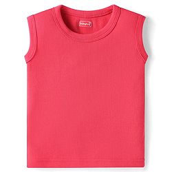 Babyhug Full Sleeves Solid Colour Thermal Pullover Vests & Pant Set - Red
