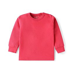 Babyhug Full Sleeves Solid Colour Thermal Pullover Vests & Pant Set - Red