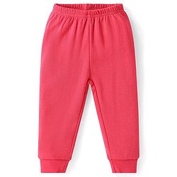 Babyhug Full Sleeves Solid Colour Thermal Pullover Vests & Pant Set - Red