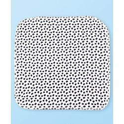 Babyhug Cotton Knit Hand & Face Towels With Polka Dot Print Pack of 6- Navy Blue & White