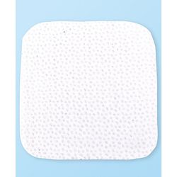 Babyhug Cotton Knit Hand & Face Towels With Polka Dot Print Pack of 6- Navy Blue & White