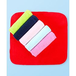 Babyhug Terry Knit Hand and Face Towels Pack of 6 - Multi Colour