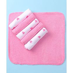 Babyhug Terry Knit Wash cloth L 25.4 x B 25.4 cm Pack of 6 - Multi Colour