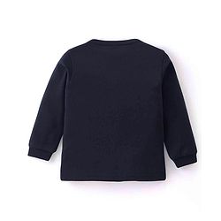 Babyhug Full Sleeves Solid Colour Pullover & Front Open Thermal Vests Pack of 2 - Navy Blue