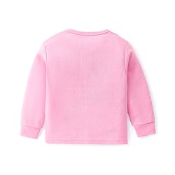 Babyhug Cotton Knit Full Sleeves Front Open and Pullover Solid Color Thermal Wear Pack Of 2 - Pink