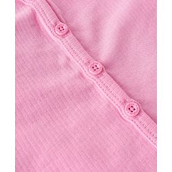 Babyhug Cotton Knit Full Sleeves Front Open and Pullover Solid Color Thermal Wear Pack Of 2 - Pink