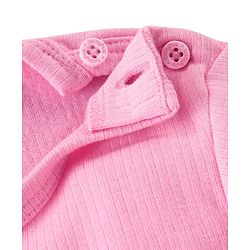 Babyhug Cotton Knit Full Sleeves Front Open and Pullover Solid Color Thermal Wear Pack Of 2 - Pink