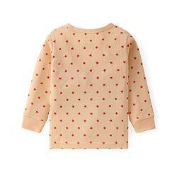 Babyhug Full Sleeves Thermal Wear Set Star Print - Yellow