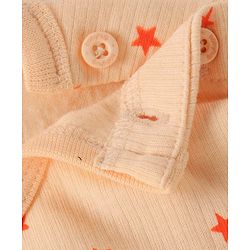 Babyhug Full Sleeves Thermal Wear Set Star Print - Yellow