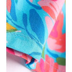 Babyhug Rayon Woven Full Sleeves Peter Pan Collar  Top with Floral Print -Pink & Blue