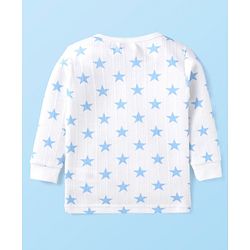 Babyhug Full Sleeves Vest Pullover & Bottom Thermal Wear Combo Star Print Pack Of 3 - White