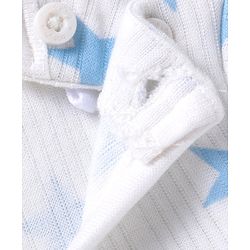 Babyhug Full Sleeves Vest Pullover & Bottom Thermal Wear Combo Star Print Pack Of 3 - White