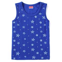 Babyhug Full Sleeves Vest Pullover & Bottom Thermal Wear Combo Star Print Pack Of 3 - Blue