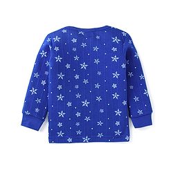 Babyhug Full Sleeves Vest Pullover & Bottom Thermal Wear Combo Star Print Pack Of 3 - Blue