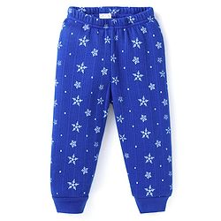 Babyhug Full Sleeves Vest Pullover & Bottom Thermal Wear Combo Star Print Pack Of 3 - Blue