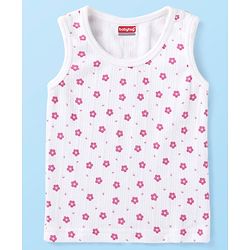 Babyhug Full Sleeves Vest Pullover & Bottom Thermal Wear Combo Floral Print Pack Of 3 - White
