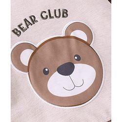 Babyhug Terry Knit Full Sleeves Sweatshirt & Joggers Set with Bear Patch Detailing - Brown