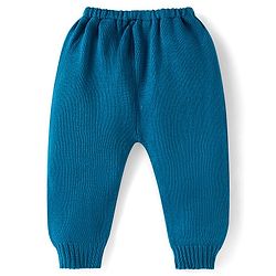 Babyhug Knitted Full Sleeves Striped Pullover Sweater - Royal Blue & Red