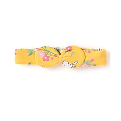 Babyhug 100 % Cotton Full Sleeves Romper with Hairband Booties Frill Detailing & Floral Print - Yellow