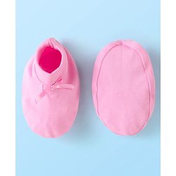 Babyhug 100 % Cotton Full Sleeves Striped Romper with Hairband Booties Frill Detailing & Text Print - Pink