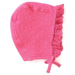 Babyhug Winter Polyfill Full Sleeves Romper with Cap & Booties Frill Detailing - Pink
