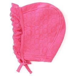 Babyhug Winter Polyfill Full Sleeves Romper with Cap & Booties Frill Detailing - Pink