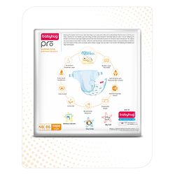 Babyhug Pro Bubble Care Premium Tape Style Diaper New Born (NB) Size - 86 Pieces - Pack of 2