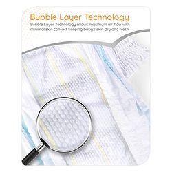 Babyhug Pro Bubble Care Premium Tape Style Diaper New Born (NB) Size - 86 Pieces - Pack of 2