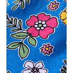 Babyhug Full Peasant Sleeves Top With Floral Print - Blue