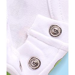 Babyhug Cotton Knit Full Sleeves Animal Printed Night Suit - White