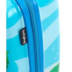 Babyhug Kid's Small 1 Day Trip Trolley Bag Tiger Print Blue -18 Inches| Shock Resistant| Telescopic Handle| Water Resistant| Easy Zipper Closure| Durable Swivel Wheels