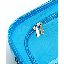 Babyhug Kid's Small 1 Day Trip Trolley Bag Tiger Print Blue -18 Inches| Shock Resistant| Telescopic Handle| Water Resistant| Easy Zipper Closure| Durable Swivel Wheels