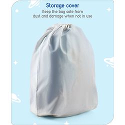 Babyhug Kid's Small 1 Day Trip Trolley Bag Space Theme Print Purple -18 Inches
